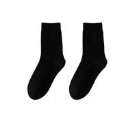 1 Pair Women Winter Socks Solid Color Soft Breathable Mid-tube High Elasticity Solid Color Warm Anti-slip No Odor Lady Sports Socks