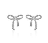 1 Pair Women's Girls 'Earrings Ohrhänger Earrings Silver with Zirconia Fly Stars Glitter Small Studs Hypoallergenic Jewellery Gift