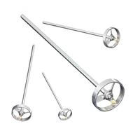 1 Pala da Laboratorio in Acciaio Inossidabile Tipo turbina a Lama, Paletta for agitazione a turbina con girante della Macchina con Asta (Size : 50x8x400mm)