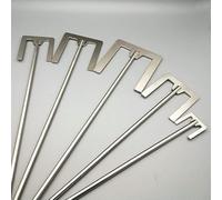 1 paletta a lama in acciaio inox tipo E con larghezza foglia 40 mm o 120 mm agitatore girante pagaia con asta, utilizzata in strumenti di miscelazione da laboratorio (dimensioni: 80 x 8 x 350 mm)