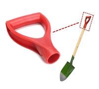 1 paletta in plastica con impugnatura a D per vanga, forcella, pala, ricambio per prato, fattoria, rimozione neve, pala, forcella, pala, rosso