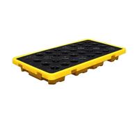 1 pallet modulare per contenere le fuoriuscite, piattaforma resistente a prova di perdite per fusti di olio e uso in laboratorio, 130 x 68 x 15 cm, soluzione di controllo delle fuoriuscite per