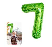 1 palloncino a forma di numero 7 da 101 cm, riutilizzabile, autosigillante, per decorazioni per il 7° compleanno, palloncino a elio a prova di esplosione per sport, giungla ed eventi a tema digitale
