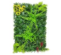 1 pannello da parete con pianta verde artificiale e siepe di bosso, for recinzione esterna e privacy