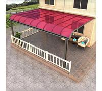 1 pannello per coperture in policarbonato trasparente, pannelli in plastica PC, facile da montare, non si deforma facilmente, per patio, divisori, tende da sole, ecc. (blu, 80 x 400 cm)