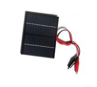 1 pannello solare in polisilicio da 5 W con clip, pannello di ricarica solare portatile da 12 V, conversione efficiente dell'energia per uso esterno e ricarica del dispositivo