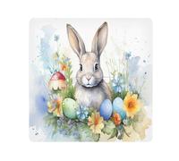 1 panno adesivo per fotocamera, motivo: coniglio, uova di Pasqua, fiori, quadrati, magico, autoadesivo, per obiettivo della fotocamera, protezione antigraffio per obiettivo, borsa per il trucco, 35 x