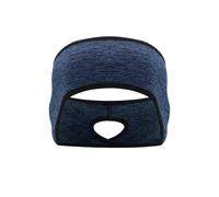 1 paraorecchie per sport all'aria aperta, traspirante, invernale, caldo, in pile, per donne e ragazze, fascia per capelli da corsa (blu scuro1)