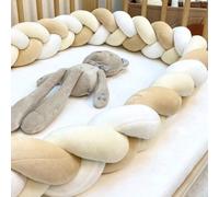 1 paraurti per lettino in macramè intrecciato tricolore, decorazione minimal per la cameretta, adatto all'uso quotidiano in camera da letto 2m,3mGraficoTessuto