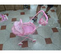 1 Passeggino carrozzina rosa per bambola gioco metallo qualita giocattolo toy