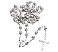 1 Pc cattolico amore rosario preghiera collana marie benedizione croce ciondolo collane rosa a forma di perline lunga catena gioielli modeDeft è stato elaborato