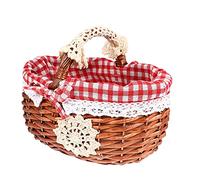 1 Pc Cestino Portaoggetti in Vimini Cestino Picnic Vimini Cestino Intrecciato Naturale Cesto Di Composizioni Floreali Cestino Portauova Salice Acquisti Cesto Di Frutta Alta Qualità