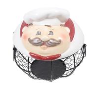 1 Pc Cesto Di Uova Contenitore Per Uova Cestino Per Uova in Metallo Contenitore Di Stoccaggio Contenitori Per Frutta Pollo Filo Verdura Paniere Alimentare Ceramica