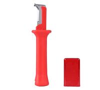 1 PC coltello per cavi utensile spellafili, Spelacavi coltello per cavi, Cesoia elettrica per cavi con cavo isolante, spelafili con cappuccio Rosso, Lama per cavi smontabile isolata elettricamente
