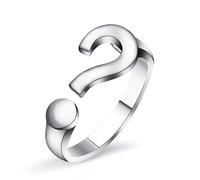 1 Pc Creative Question Mark Silver Gold Finger Rings For Women Niche Ring Ins Fashion Personality Minimalist Jewelry Nice processing