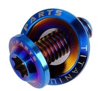 1 PC D16mm M8 P1.25mm X 15 18 20 25 30 35 40 45 Mm + Rondella GR5 Lega di Titanio A3 Bullone a Testa Fungo for Moto Fai da Te(Golden,M8x18mm-M10)