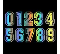 1 PC Di Numeri Riflettenti for Cassetta Postale - Numeri Singoli O Tutti I Numeri for L'indirizzo Sulla Casa, Rendendoli Più Personalizzati E Riconoscibili for Cassette Postali, Porte(Laser,9,15CM)