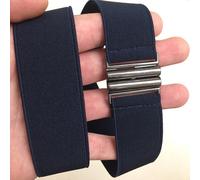 1 PC Donna Elastico Vita Cintura Elasticizzato Larga Metallo Fibbia Giacca Abito