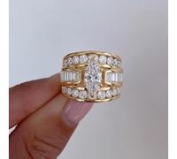 1 Pc Elegante Forma Ondulata Anello Gioielli Fine Regalo Del Partito Per Le Donne Primi Tendenze Di Moda