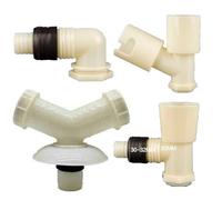 1 PC Giunto di scarico for pavimento della lavatrice Connettore for tubo a doppio scopo Adattatore universale for tubo flessibile for lavastoviglie Accessori for trappola for tritarifiuti(Elbow)