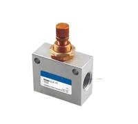 1-pc KLA-15 1/2" Valvola di flusso pneumatica a farfalla unidirezionale con controllo della velocità, tonalità argento