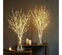 1 PC Luci di ramo di betulla bianche a batteria 20 lucine a LED Rami di salice per la camera da letto di casa all'interno della decorazione esterna