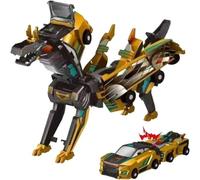 1 pc macchina trasformabile dinosauro drago per ragazzi regalo compleanno ragazze (ala d'oro) (A)