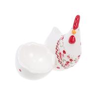 1 Pc Portauova in Ceramica Di Pollo Bracconiere Di Uova Strumento Per Cucinare Le Uova Tazza Per Servire Le Uova Vassoio Delle Uova Di Gallina Delicato Bianca Piatto