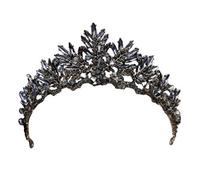 1 Pc Princess Strass Gioielli Per Black Tiara Crown. Spettacolo Di Strass Per Le Spose Corona Gotica Corone Della Regina Cattiva Per Le Donne Cristallo Da Donna Diavolo