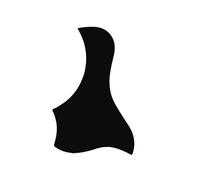 1 PC Professional Folk Acoustic Guitar Battipenna Soft Plate Autoadesivo A Forma Di Uccello Battipenna(Black)