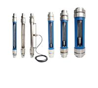 1 PC Protezione dalla corrosione della filettatura interna, resistenza alle alte temperature e alle alte pressioni del misuratore di portata galleggiante in vetro ad aria verticale GL10(GL10-50F)