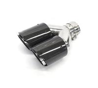 1 PC Silenziatore Di Scarico Doppio Lucido In Carbonio Modificato Coda Coda Tubo Di Scarico Universale Per Auto In Acciaio Inossidabile Terminale Di Coda(In 54mm Out 89mm)