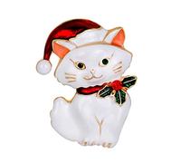 1 Pc Spille Da Festa Di Natale Mcbling Spilla in Smalto Colorato Vintage Spilla in Cristallo Lucido Festiva Pin Badge Jewelry Di Natale Bianca Mancare Moda Spillo