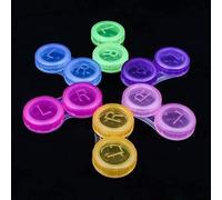 1 pc Tasca Mini Lente A Contatto Caso di Viaggio Kit Specchio Contenitore Portatile Piccoli Vasi Contenitore Fino Rotondo Organizzatore Scatole Fare