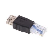 1 PC USB A Ethernet Adattatore USB A RJ45 Adattatore USB 2.0 Femmina A LAN RJ45 8P8C Maschio Crystal Ethernet Adapter