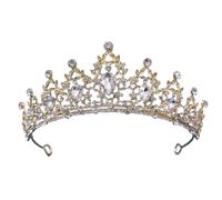 1 Pc Women's Crown Bride's Wedding Party Ball Celebration Crystal Headband Costume Hair Accessory per Matrimonio Compleanno(Colour D)