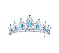 1 Pc Women's Crown Bride's Wedding Party Ball Celebration Crystal Headband Costume Hair Accessory per Matrimonio Compleanno(Colour E)