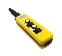 1-pc XAC-A471 Pulsante di viaggio antipioggia Interruttore di controllo della gru Paranco a catena Controller di sollevamento Pendente 4 pulsanti Giallo Controls Switches