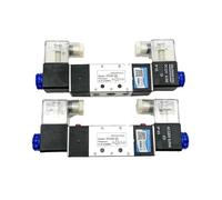 1 pcs 4V220-08 4V320-10 4V420-15 Solenoid Valve 2 Position 5 Port Pneumatic Air Valves DC12V DC24V AC110V AC220V Double Coil(4V220-08 PC4-02,DC12V)