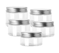 1 Pcs Barattolo Di Plastica Trasparente Con Coperchi In Alluminio Contenitori Estetici Vuoti Barattoli Di Stoccaggio Ermetico,100ml