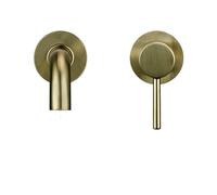 1 PCS Basinetto Tappo del Rubinetto Dispensa del Rubinetto del Rubinetto a Parete montata a Parete a Parete montata in Ottone Mondiale Set di Rosa Bianca Acqua Calda e Fredda (Bronzo pennello-2110)