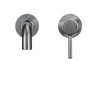 1 PCS Basinetto Tappo del Rubinetto Dispenzzino del Rubinetto del Rubinetto a Parete montata a Parete montata in Ottone Montato a Bordo Caldo e Freddo Set di Rosa (Acciaio inossidabile-150)