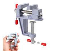 1 Pcs Bench Clamps, Universal Table Vice, Aluminium Alloy Vice, Small Vise, 360 Degree Rotation, Table Bench Vice, Mini Flat Clamp, Adjustable Workbench Clamps, for DIY Craft, Fixation (Argento)