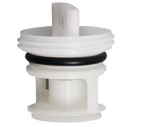 1 PCS Coperchio della manopola di scarico della pompa di scarico della rondella del tamburo, compatibile con Siemens, compatibile con Bosch, tappi dell'acqua con filtro(1PCS white)