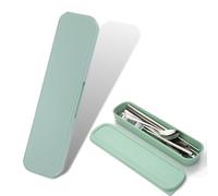 1 Pcs Custodia portatile per posate 24cm x 6cm, Custodia da campeggio, Custodia posate, Custodia posate(Verde)