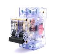 1 PCS DZ47-2P C20A Transparent Circuit Breaker 2 P Din Rail Mount 20A Overload Protection for Industrial & Home Electrica Safety