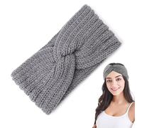 1 Pcs Fascia per Capelli,Fasce per Capelli Lavorate a Maglia,Fascia per Capelli Invernale Lavorata a Maglia da Donna,Fasce Capelli Donna,Fascia Capelli Scalda Orecchie Elastiche(Grigio)