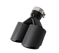 1 Pcs Opaco In Fibra Di Carbonio Doppio Tubo Di Scarico Silenziatore Coda Gola Nero Lucido Tubo Interno Per H&onda Per Benz (Size : In81-out101mm)