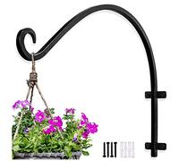 1 PCS Parete Staffa per Pianta,Vasi da Appendere Esterno,Ganci Appendiabiti da Parete per Piante con Viti per Appendere Fioriere, Lanterne, Mangiatoia per Uccelli, Decorazione Della Casa (Nero)