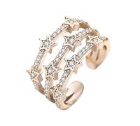 1 Pcs Pentagram Shape Woman's Ring Fashion Beautiful Open Ring Jewelry Accessories Ring Can Be Adjustable Lover Gift Nice processing